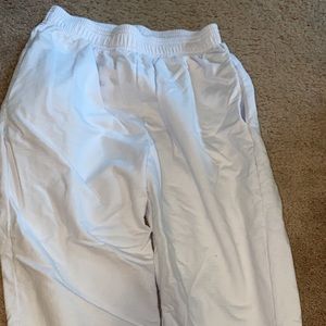 white sweatpants